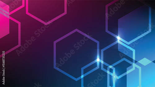 hexagon graphic hi-tech background for presenation material