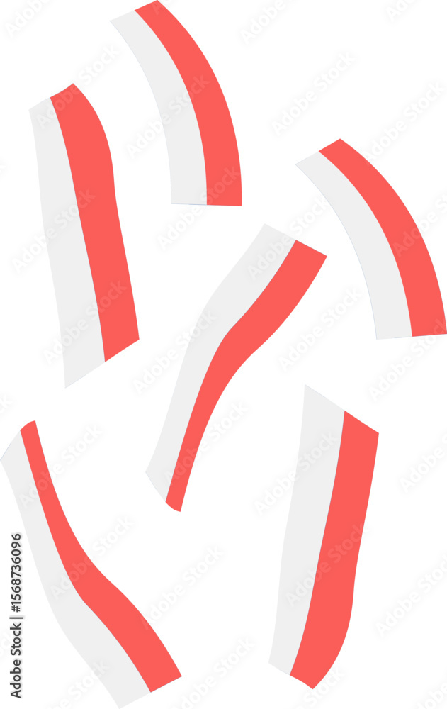 Fototapeta premium Indonesian Flag Confetti