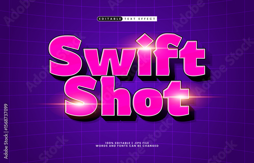 swift shot editable text effect with a team and sport text effect