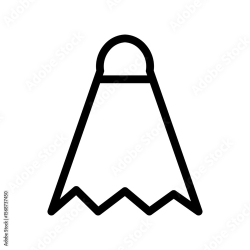 shuttlecock line icon