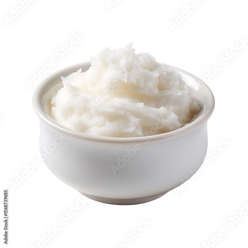 Wallpaper Mural White creamy substance in a small white bowl Torontodigital.ca