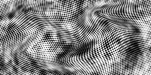 Halftone gradient. Dotted gradient, smooth dots spraying and halftones dot background seamless horizontal geometric pattern vector template set eps 10