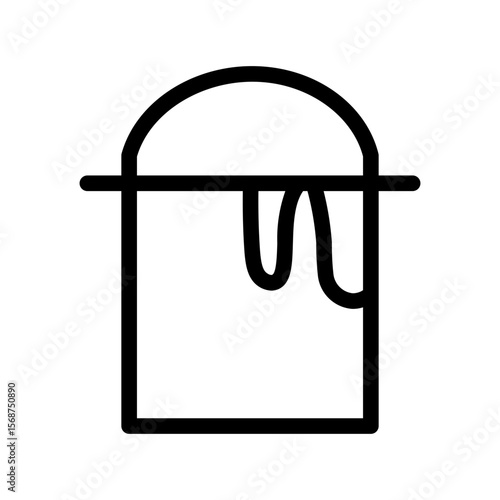 paint bucket line icon