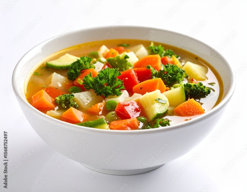 A bowl of vegetable soup. A bowl of vegetable soup.