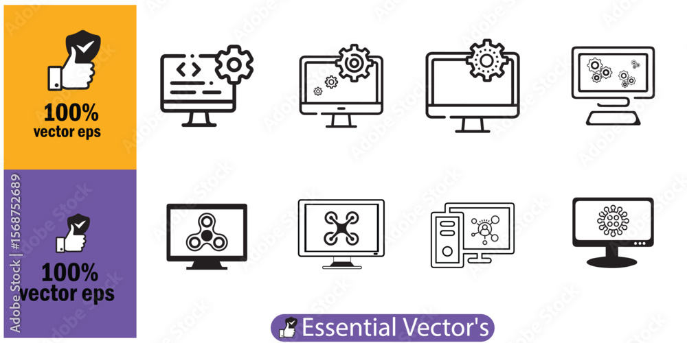 Fototapeta premium software development elements 