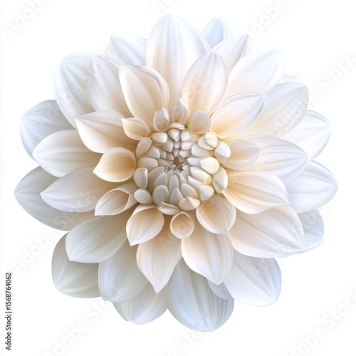 Wallpaper Mural Creamy Dahlia Blossom Torontodigital.ca