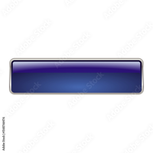 UI asset image vector png template blue rectangular 3D long button