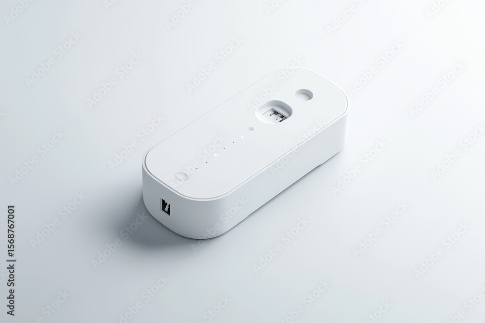 White charging dock on plain background White charging dock on plain background
