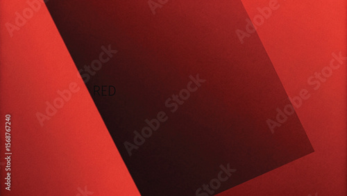Red metallic and white striped pattern on a curled paper sheet with a blank corner for your business design template