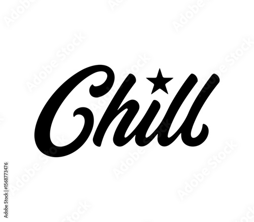 Chill Vibes Relaxing Star Design Illustration