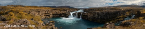 Waterfall adventure iceland hdr 360 degrees views