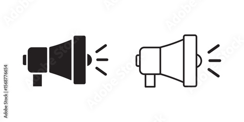 Sound volume icons set with different signal levels on white background. Sound icon, volume symbol, speaker sign, audio control icon set. Vector design eps 10