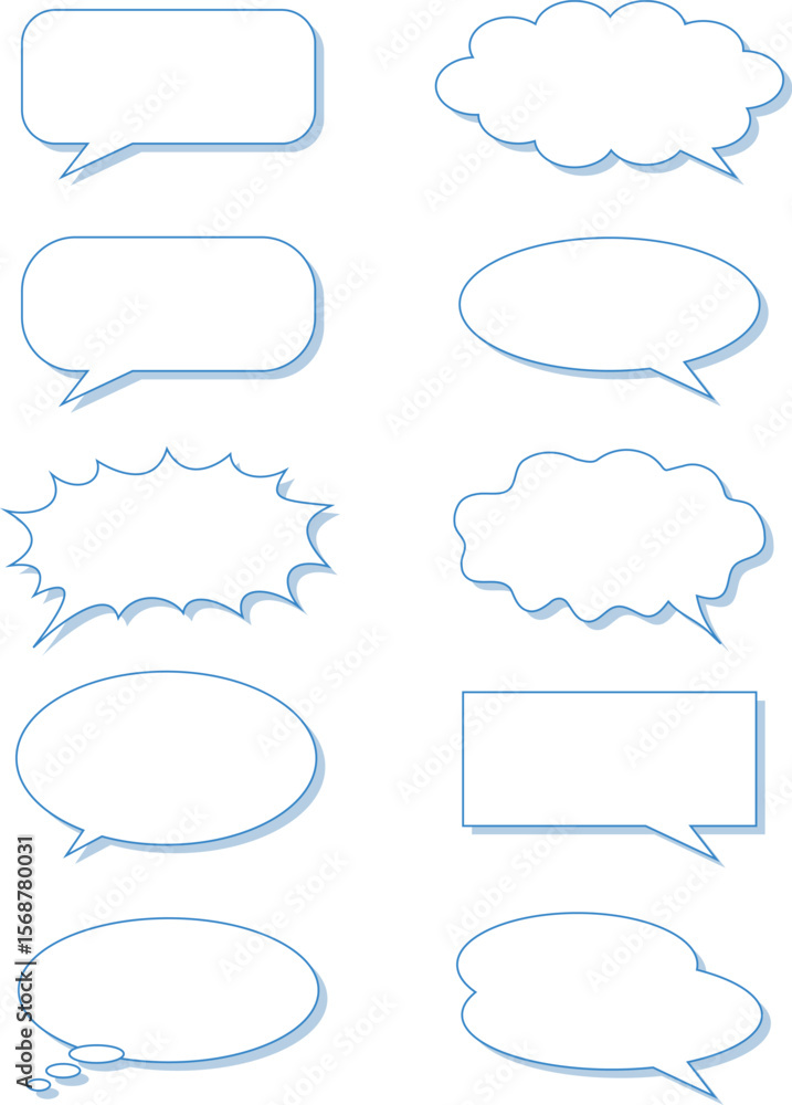 Fototapeta premium Blue Speech Bubble Design Pack