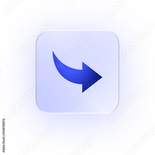 Glassmorphism Icon Curved Arrow Icon Arrow Icon Soft Shadow Glassmorphic Arrow Curve Back Icon Loop Arrow Turn Icon Direction Icon Movement Icon Refresh Arrow