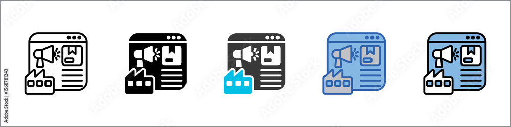 Fototapeta premium Sponsored Content Icon Pack Multistyle Illustration