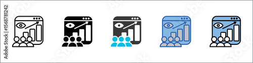 Web Traffic Icon Pack Multistyle Illustration
