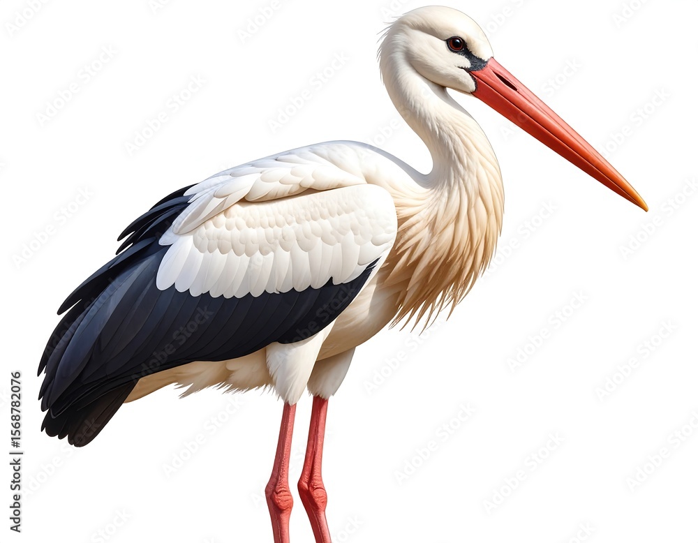 Detailed illustration of a stork Detailed illustration of a stork