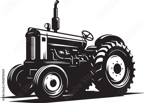 tractor vector illustration, tractor icon, tractor vector on a white