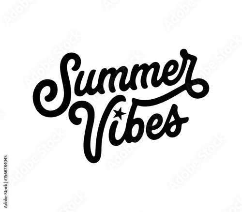 Summer Vibes Handwritten Lettering Design