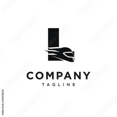 Letter L Racing Helm Logo Icon Vector