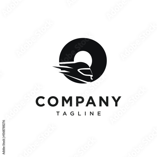 Letter O Racing Helm Logo Icon Vector