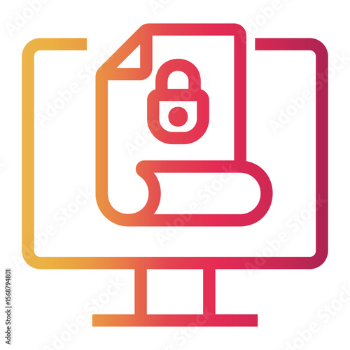 report Line Gradient Icon