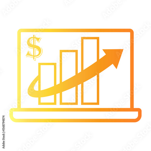 report Line Gradient Icon