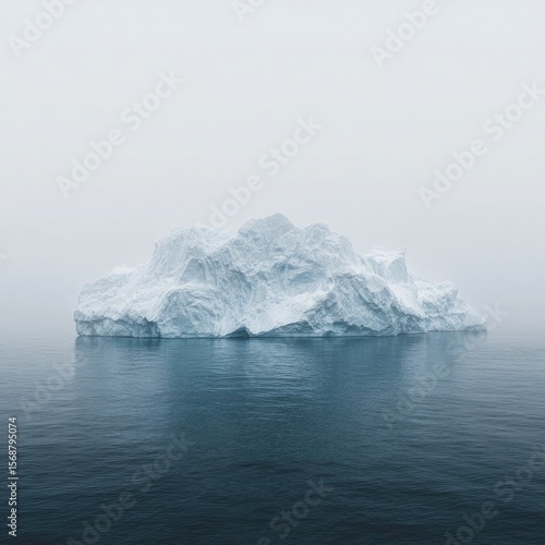 Wallpaper Mural Misty iceberg adrift on still water Torontodigital.ca