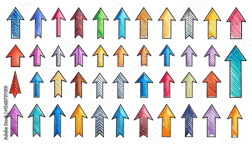 Colorful hand-drawn arrows (1)