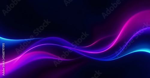 Wallpaper Mural Vibrant Glowing Light Shapes – Modern Digital Abstract Design Torontodigital.ca