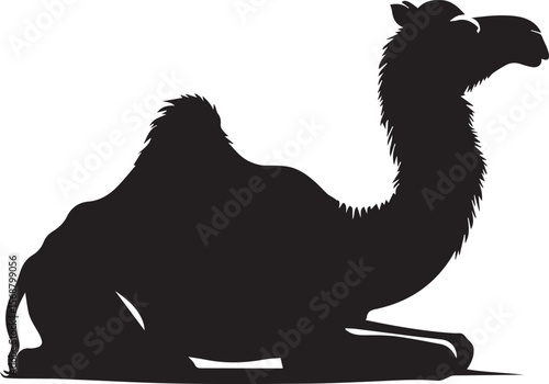 black logo camel is sitting vector, logo camel is sitting vector illustration