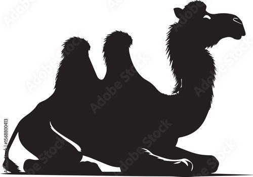 black logo camel is sitting vector, logo camel is sitting vector illustration