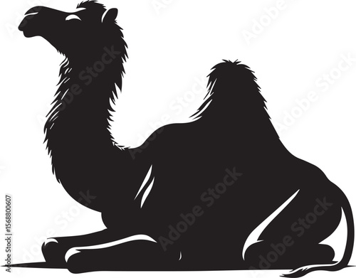 black logo camel is sitting vector, logo camel is sitting vector illustration