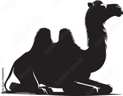 black logo camel is sitting vector, logo camel is sitting vector illustration