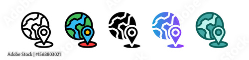 Location multiple icon