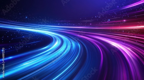 Abstract speed lines, vibrant colors, digital art