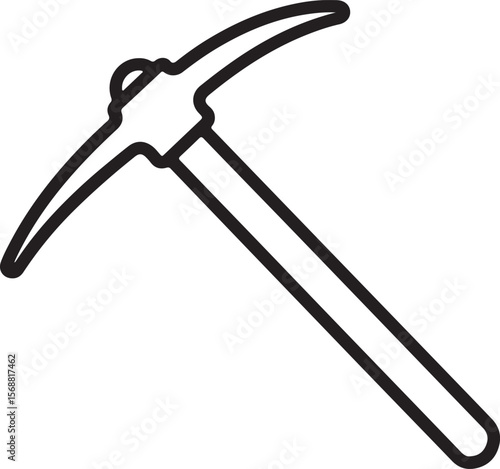 Black and white pickaxe tool digging mining
