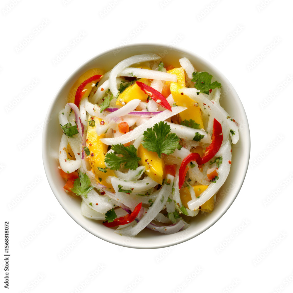 Fresh Mango and Red Onion Salad with Cilantro and Chili Fresh Mango and Red Onion Salad with Cilantro and Chili