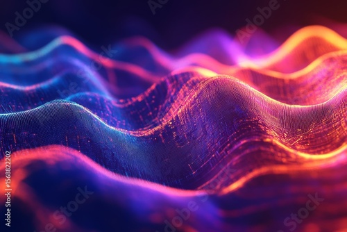 Abstract vibrant wavy digital texture