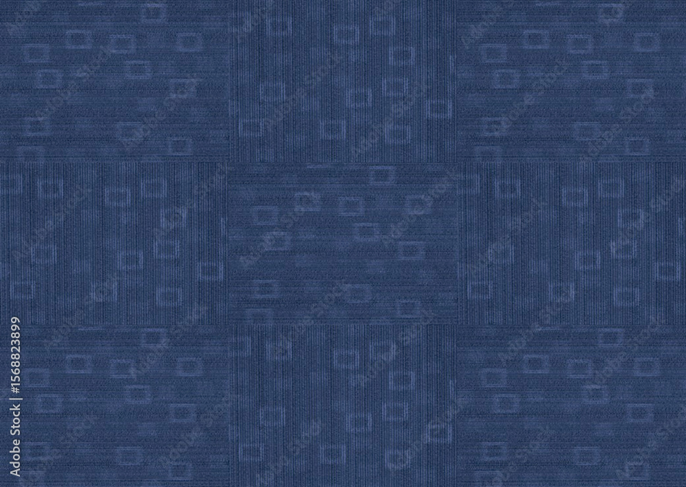 blue patterned square tile carpet with spots for hotels and office buildings