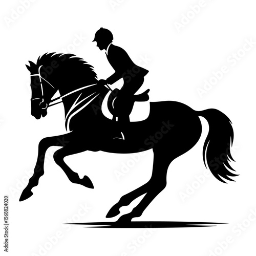 horse rider silhouette , horse rider vector