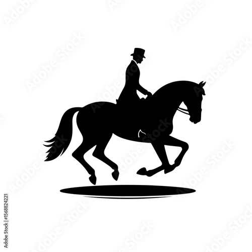 horse rider silhouette , horse rider vector