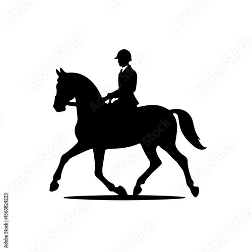 horse rider silhouette , horse rider vector