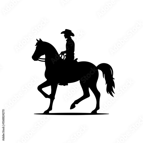 horse rider silhouette , horse rider vector
