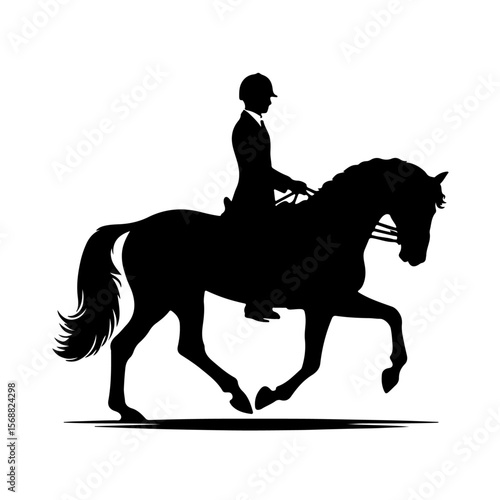 horse rider silhouette , horse rider vector