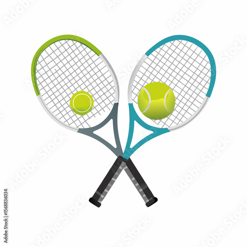 tennis racket and ball