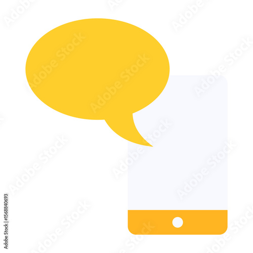 Smartphone with Speech Bubble Illustration