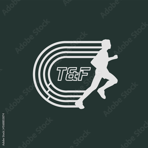 Running Man Track and Field Design Perfect for Print, Apparel, etc