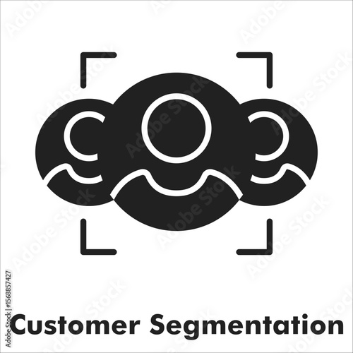 Customer Segmentation Icon - Glyph Style
