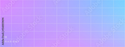 Abstract Y2K gradient mesh with a structured grid. Pastel background showing color blend. Uses violet, teal, purple, bubblegum, and azure shades. Vector illustration.